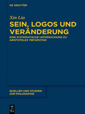 cover image of Sein, Logos und Veränderung